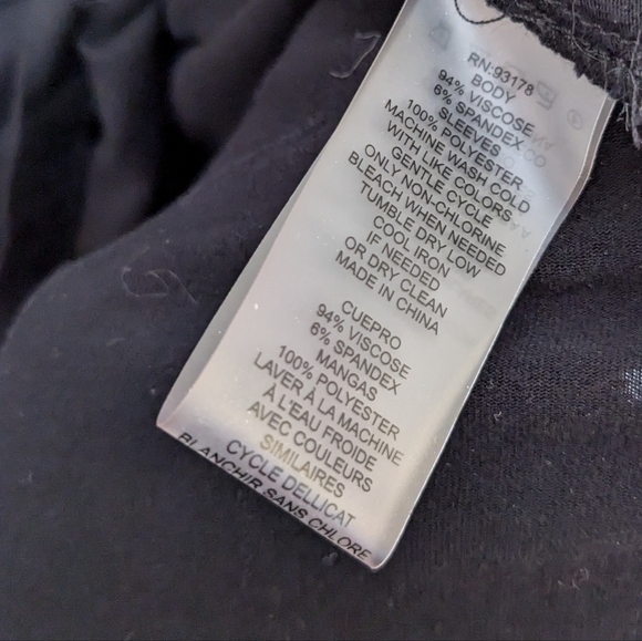 Elie Tahari Black Ruffled Top with Sheer Balloon Sleeves - Size L - Picture 8 of 11